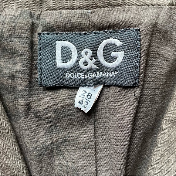 Dolce and Gabbana D&G Jacket Button Down Brown Blazer Size 28/42 Vintage - Picture 4 of 9